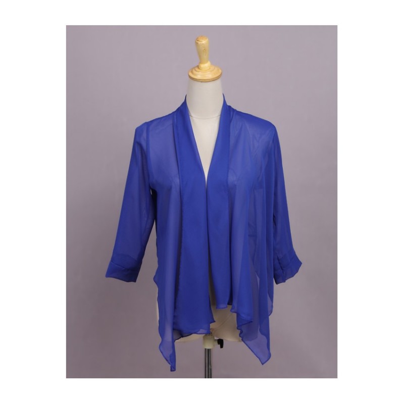 WJ21115 Fashion Chiffon Cardigan Blue