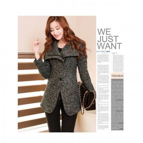 WJ21118 Fashion Woolen Jacket Grey