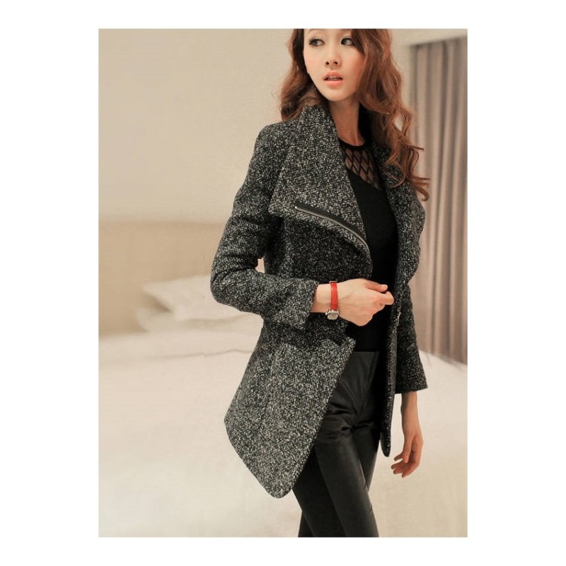 WJ21118 Fashion Woolen Jacket Grey