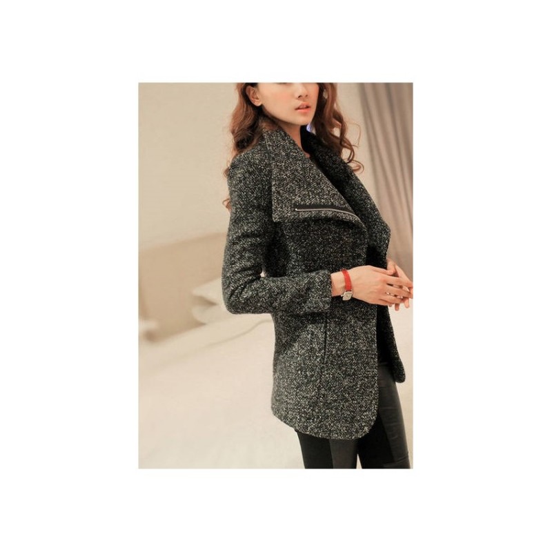 WJ21118 Fashion Woolen Jacket Grey