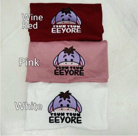 TS5002 Eeyore Top Wine Red