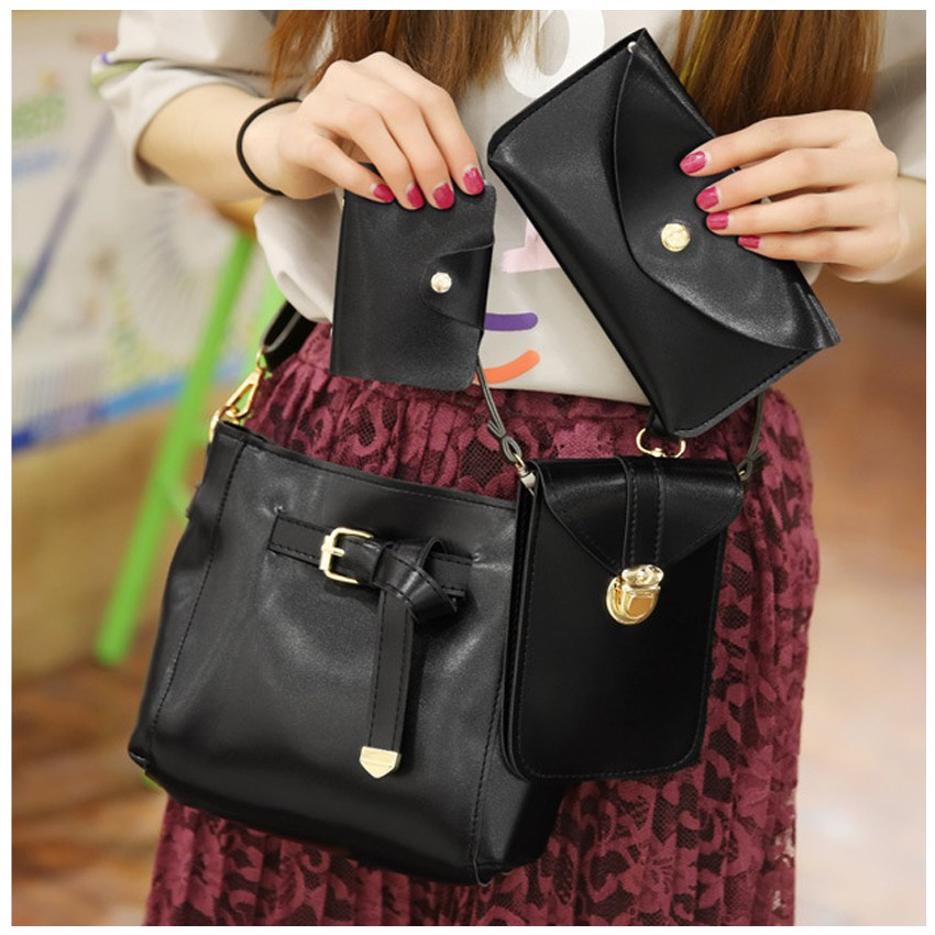 KW80239 Women 4 In 1 Handbag Black