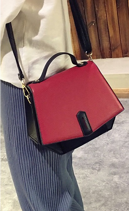 KW80226 Casual Hexagon Handbag Red