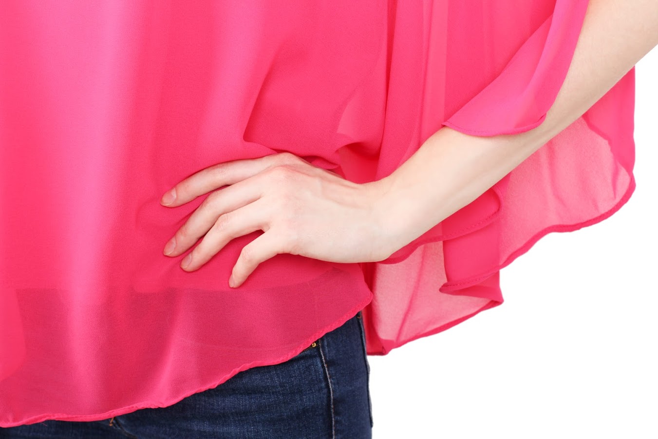 QA-345 Stylish Flared Sleeves Top Pink