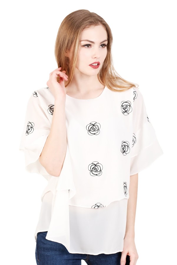 QA-346 Women Stylish Top White