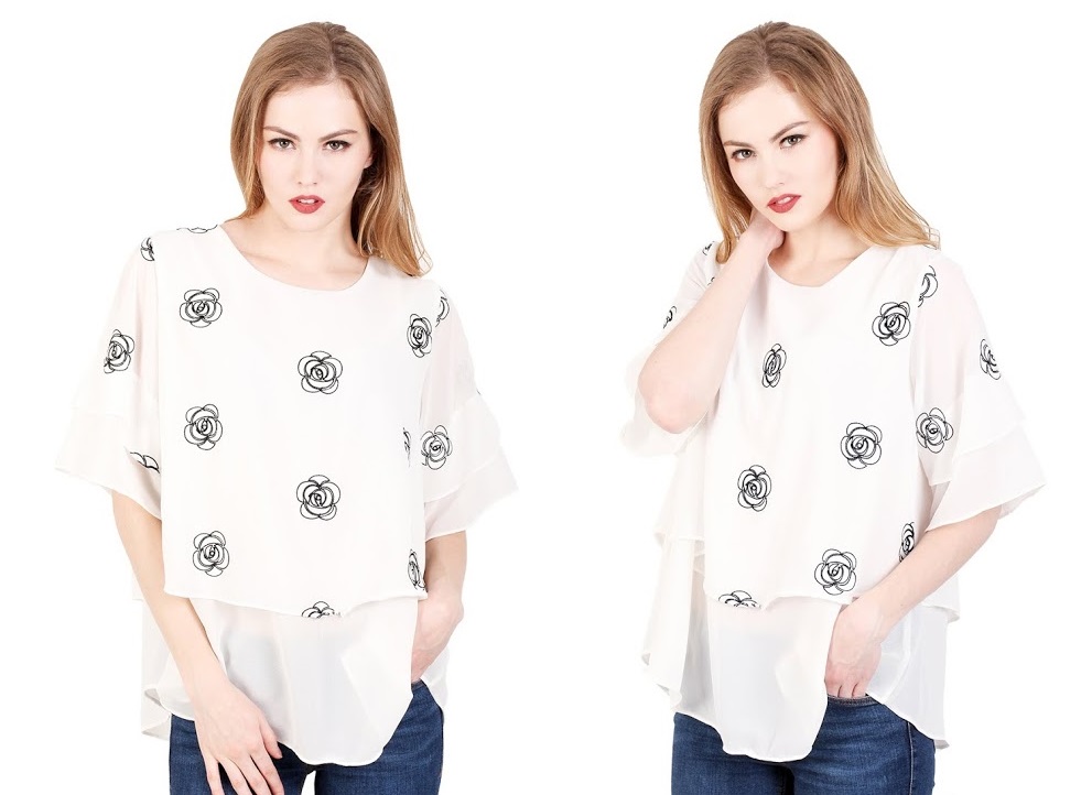 QA-346 Women Stylish Top White