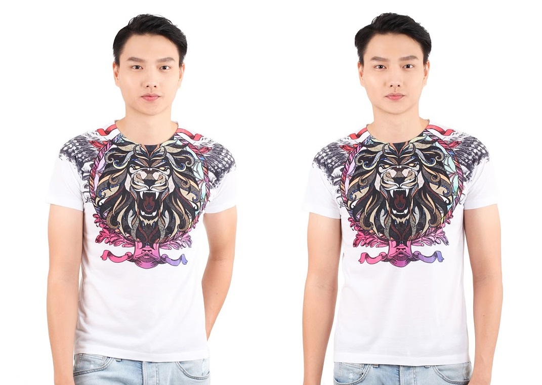 QA-351 Men Graphic Shirt Single Lion