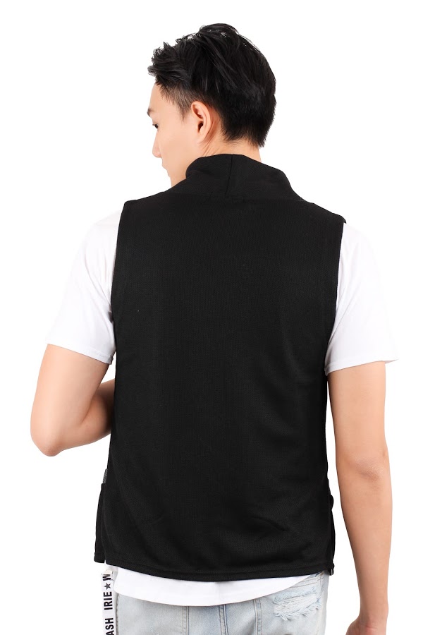 QA-357 Men Fashion Waistcoat Black