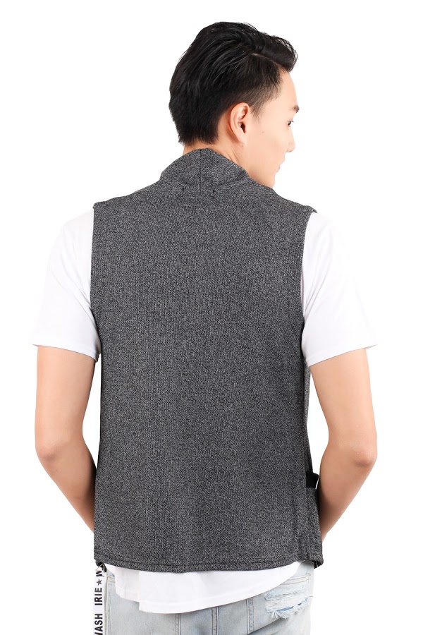 QA-357 Men Fashion Waistcoat Grey