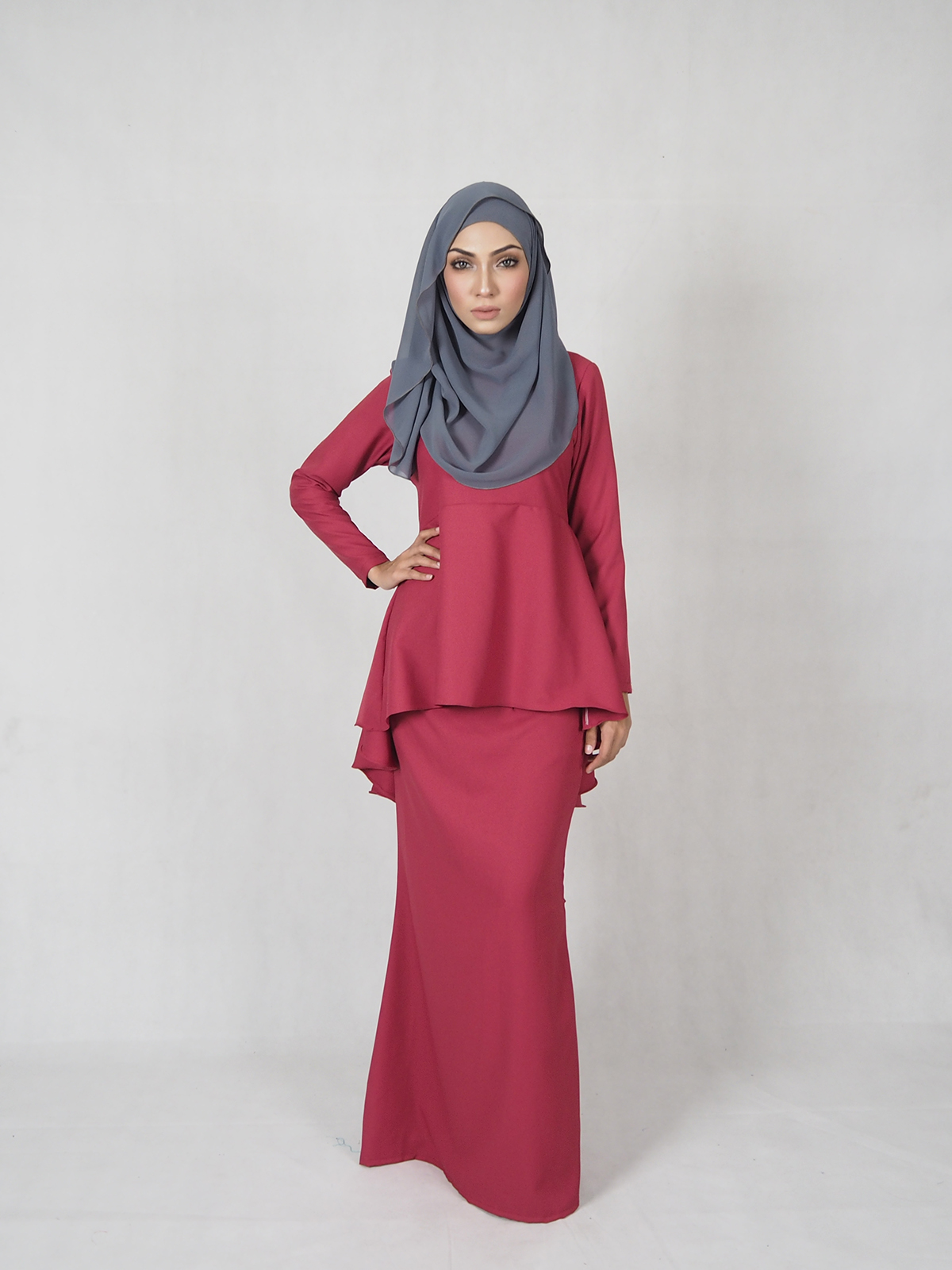 SW4841 Baju Kurung (Plus Size) Maroon