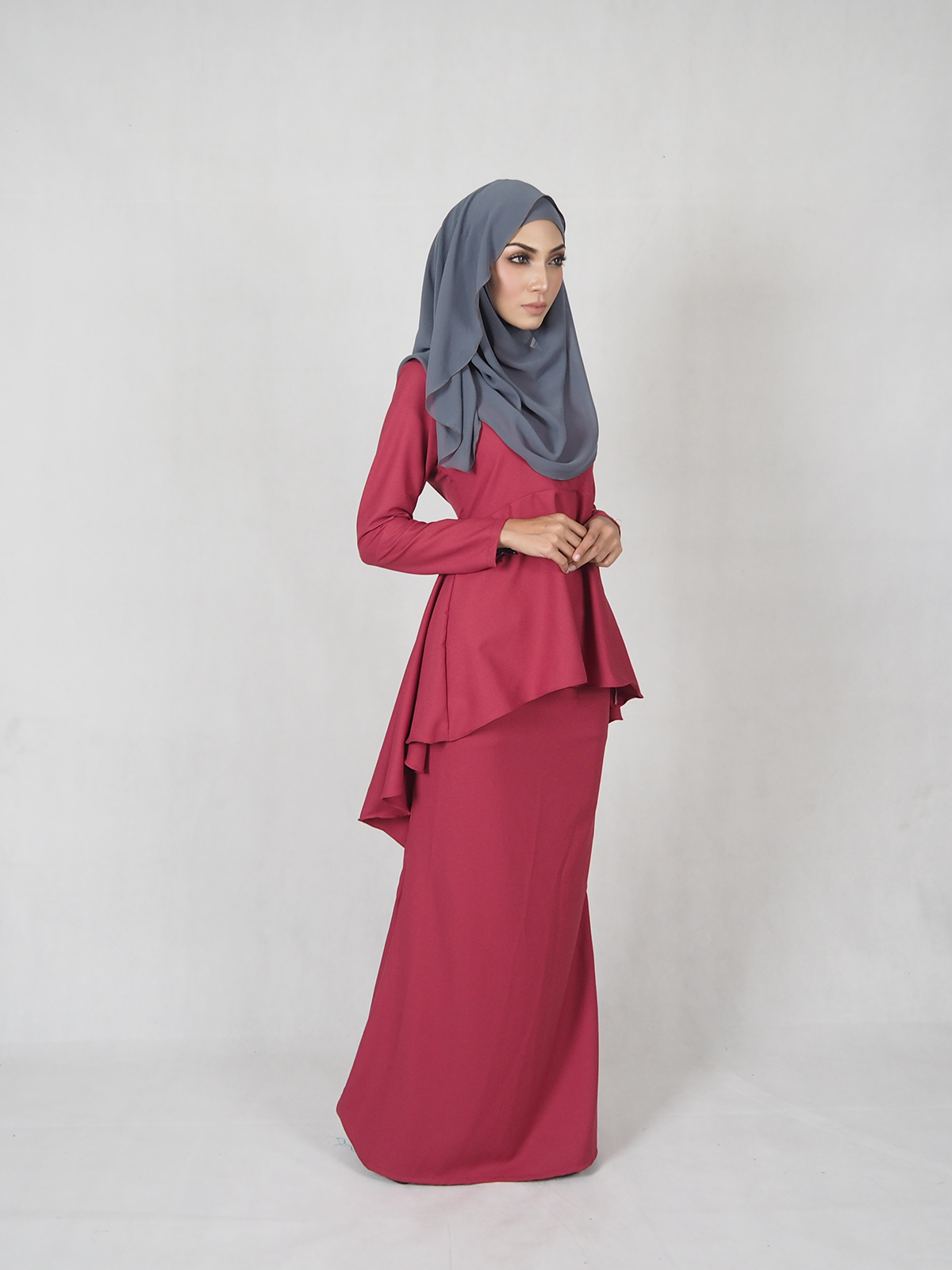 SW4841 Baju Kurung (Plus Size) Maroon