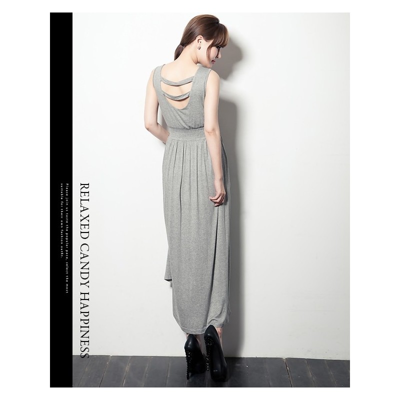 WD21152 Stylish Maxi Dress Grey