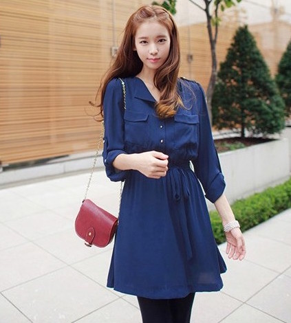 WD21155 Fashion Dress Blue