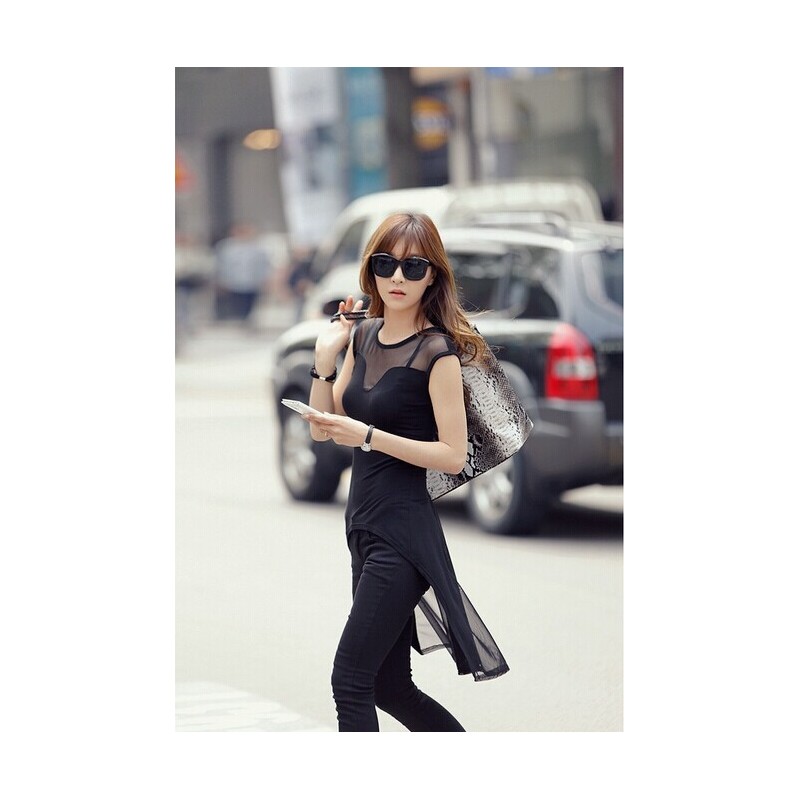 WT21156 Korea Fashion Top Black