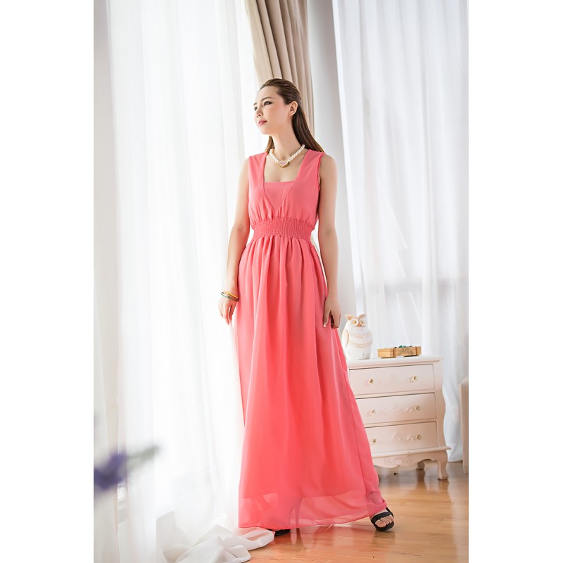 WD21173 Elegant Chiffon Dress Pink