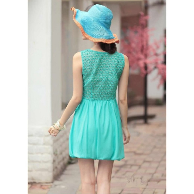 WD21186 Lovely Dress Green