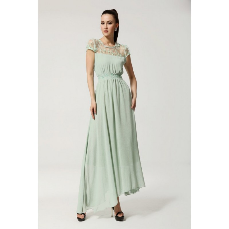 WD21194 Charming Maxi Dress Green