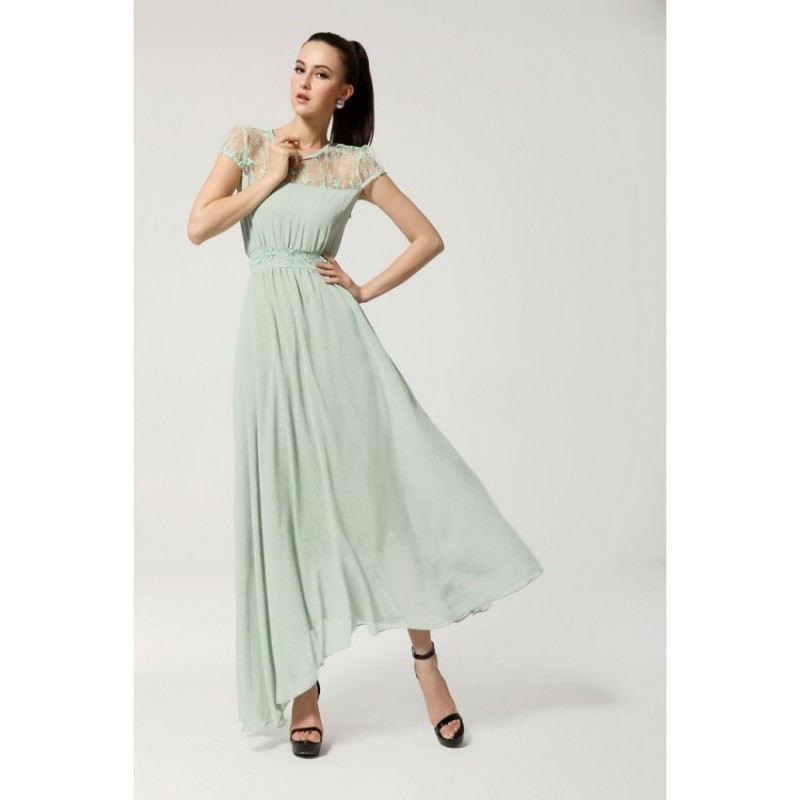 WD21194 Charming Maxi Dress Green