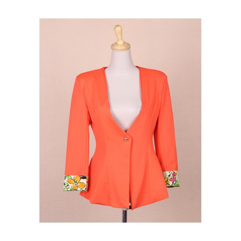 WJ21209 Trendy Coat Orange