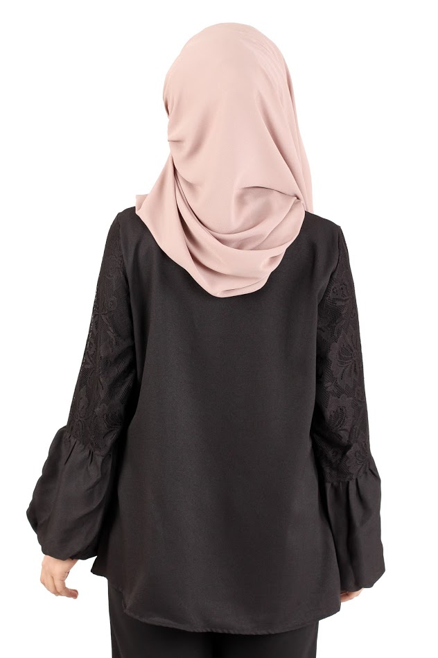 QA-368 Fashion Muslimah Blouse Black