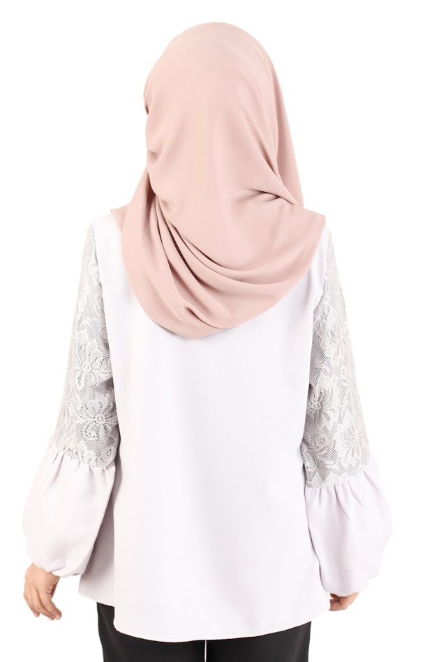 QA-368 Fashion Muslimah Blouse Grey