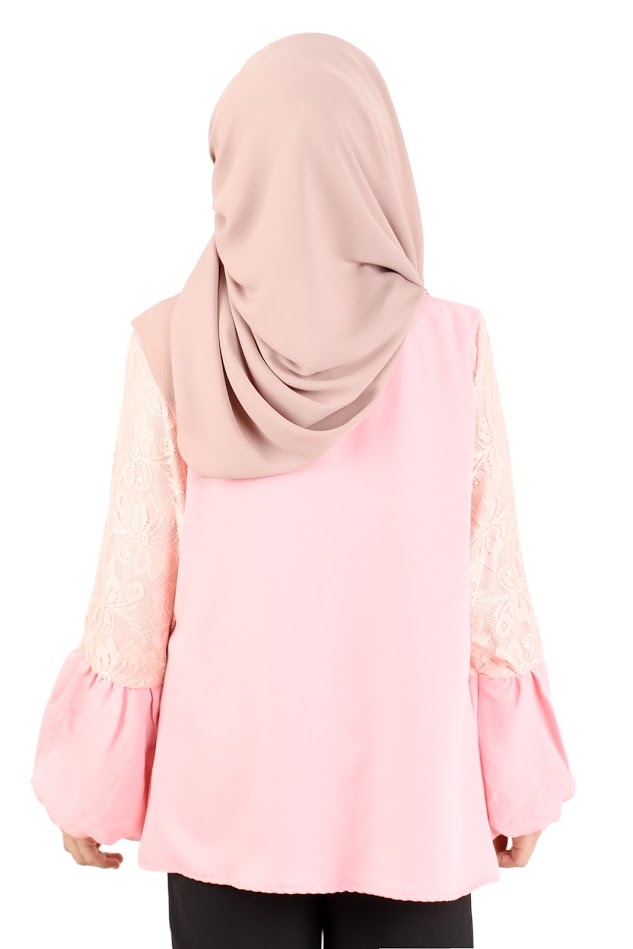 QA-368 Fashion Muslimah Blouse Pink