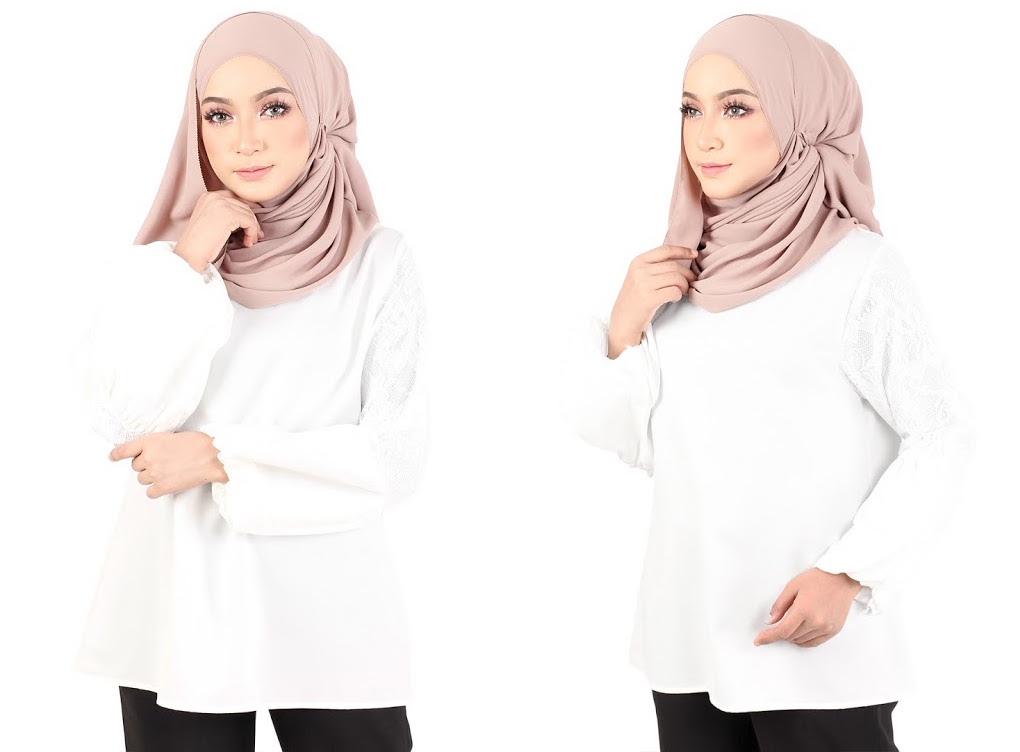 QA-368 Fashion Muslimah Blouse White