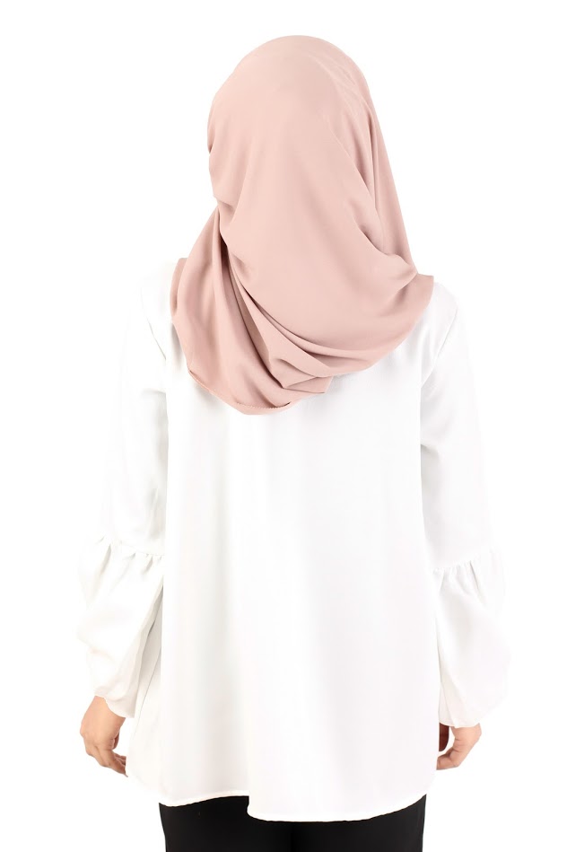 QA-369 Muslimah Maternity Lace Top White