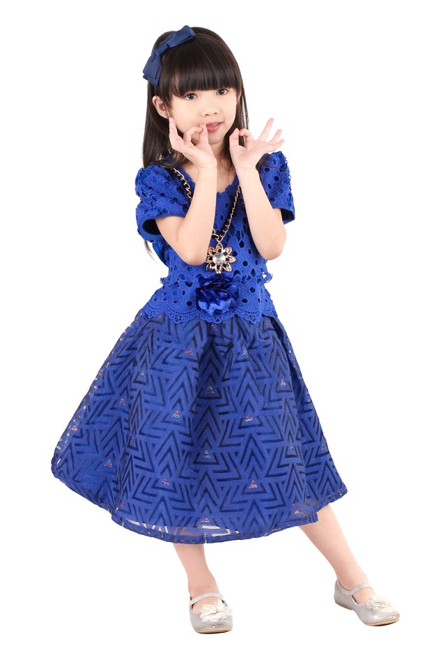 QA-374 Stylish Party Dress Blue