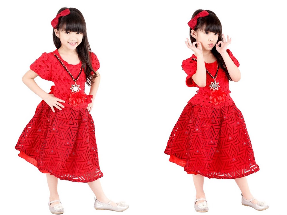 QA-374 Stylish Party Dress Red