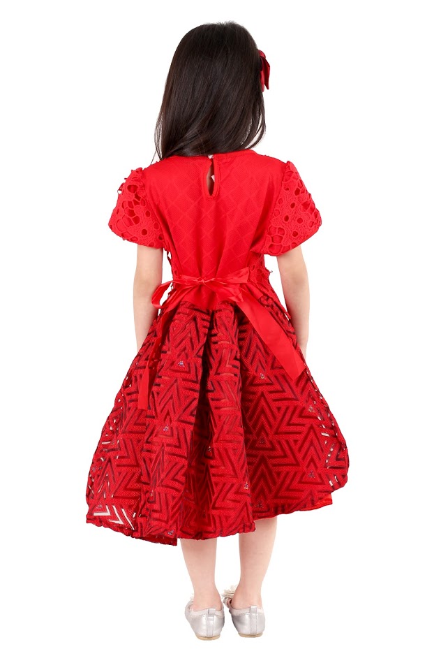 QA-374 Stylish Party Dress Red