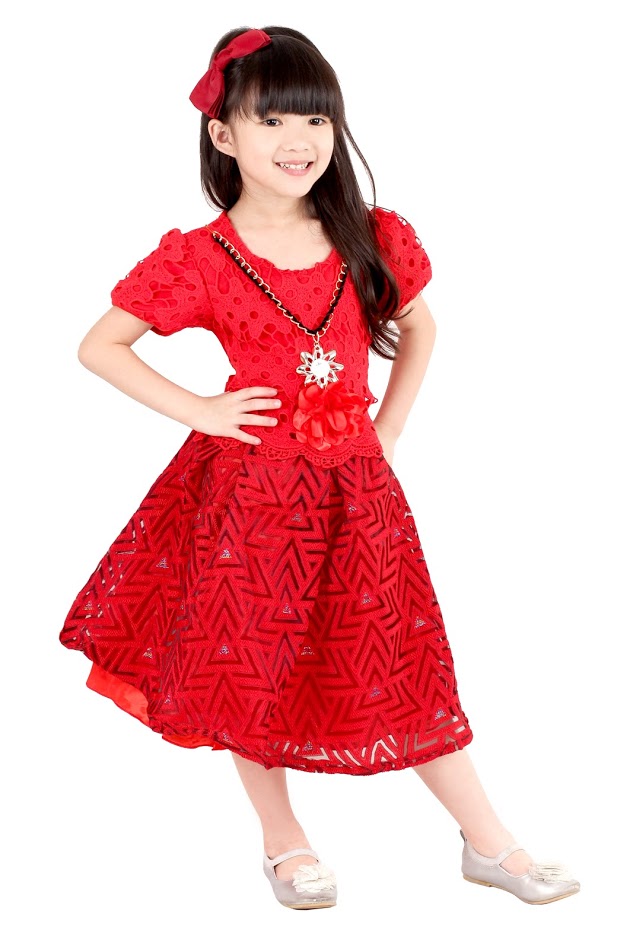 QA-374 Stylish Party Dress Red