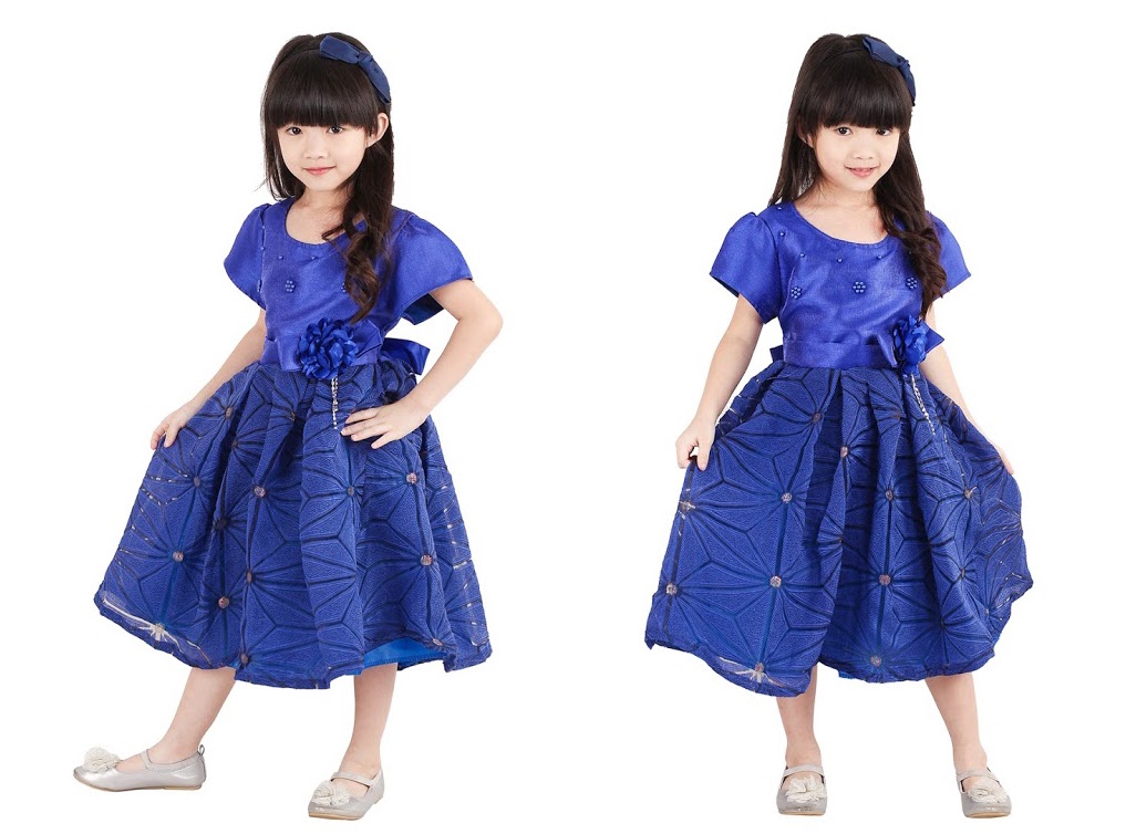 QA-376 Fashion Party Dress Blue