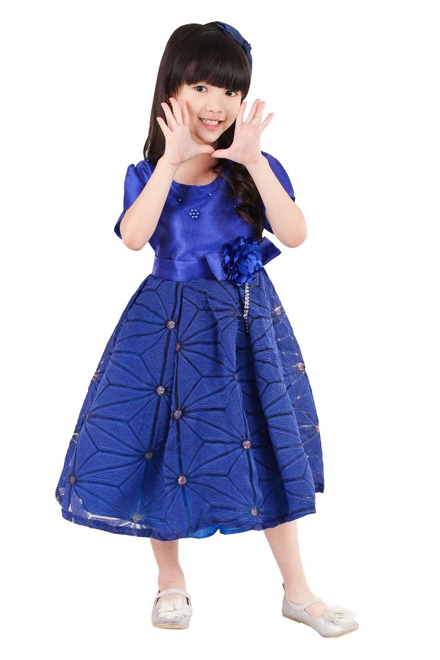 QA-376 Fashion Party Dress Blue