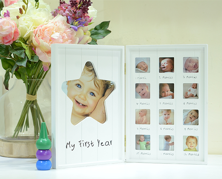 SWK91002 Baby First Year Photo Frame White