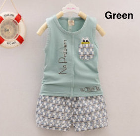 SWK91016 Cute kid Top and Pant Set Green