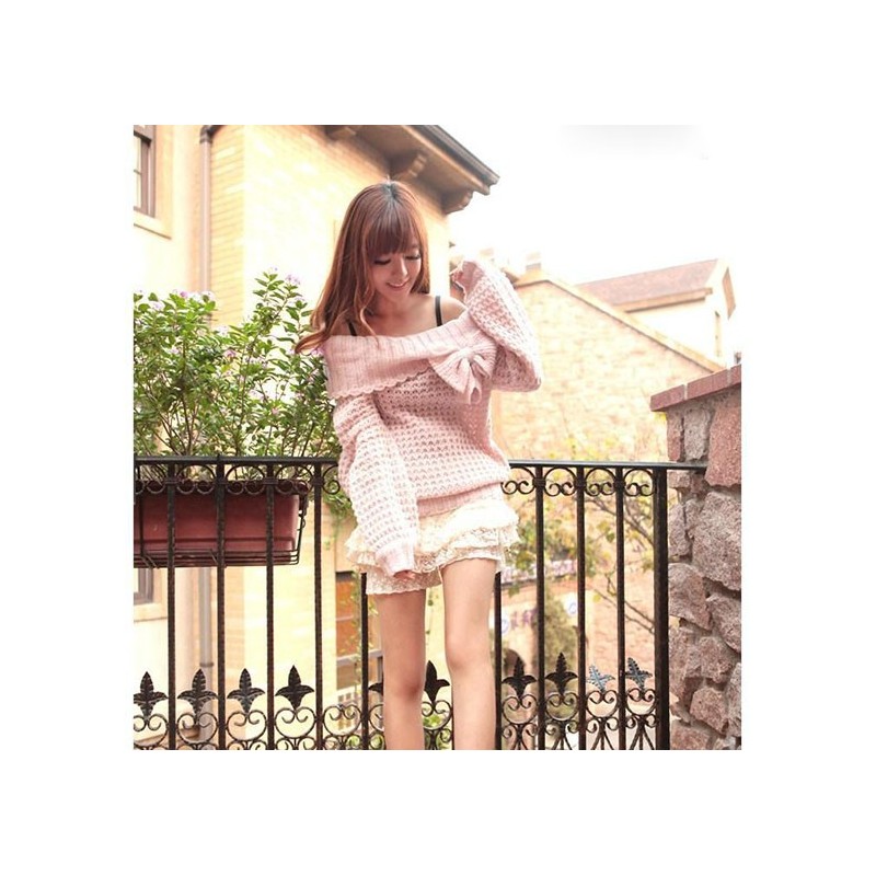 SWK91030 Fashion Knit Top Pink