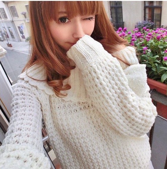 SWK91030 Fashion Knit Top White