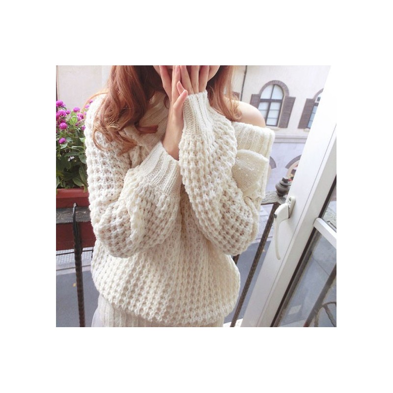 SWK91030 Fashion Knit Top White