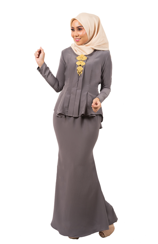 JW5025 Kebaya Set Grey