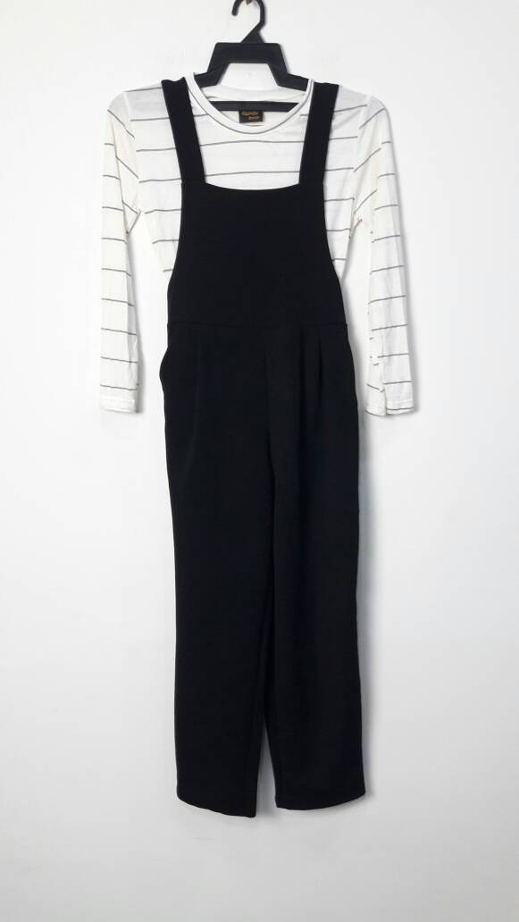 JW5026 Stripe Inner Jumpsuit Black