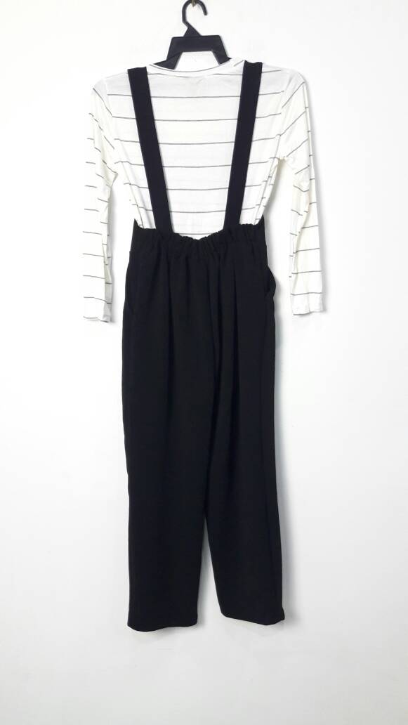 JW5026 Stripe Inner Jumpsuit Black