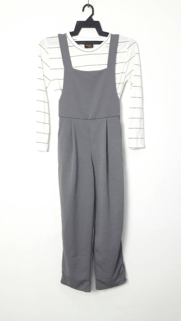 JW5026 Stripe Inner Jumpsuit Grey