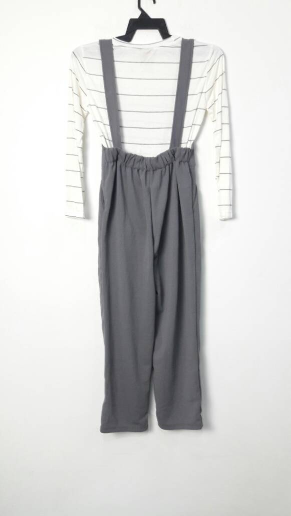 JW5026 Stripe Inner Jumpsuit Grey