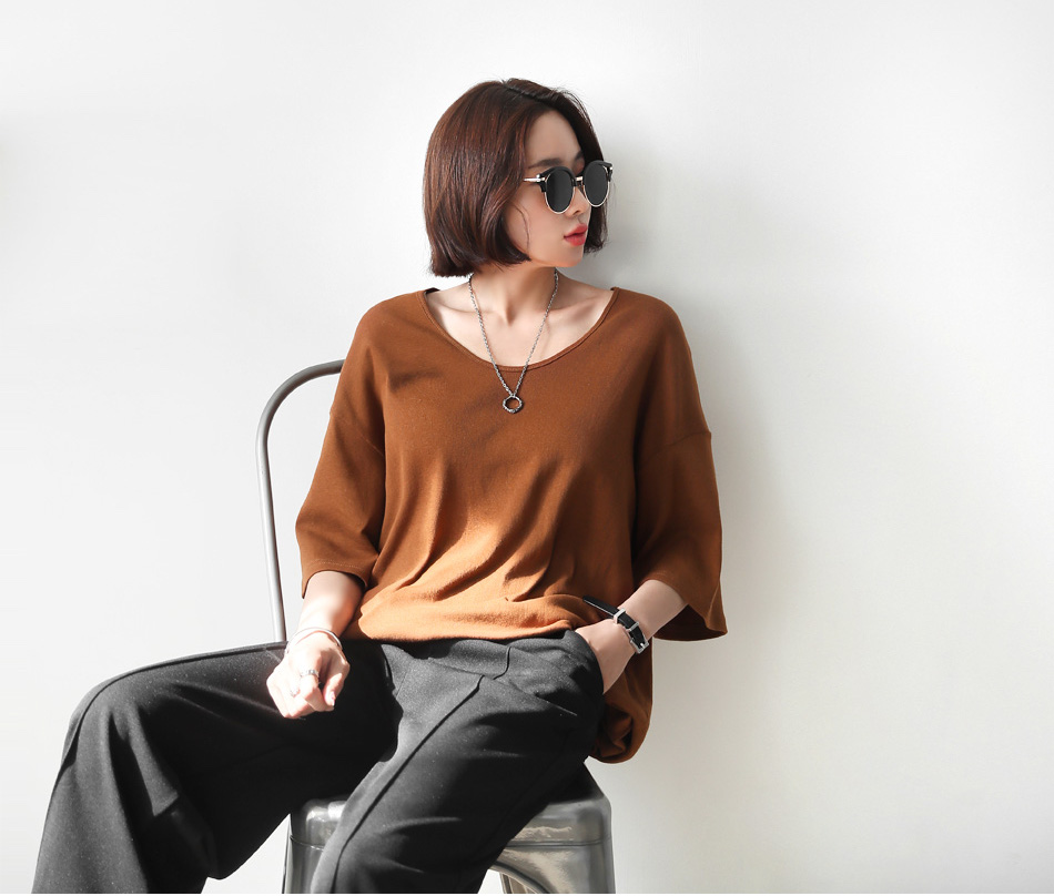 KT0018 Casual Top Brown