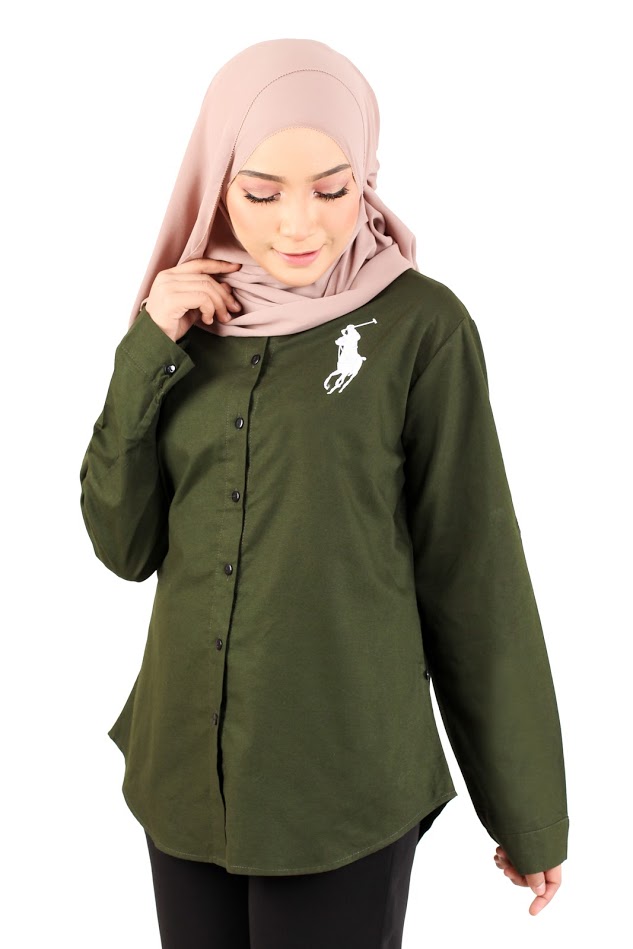 QA-362 Basic Long Sleeves Shirt Army Green