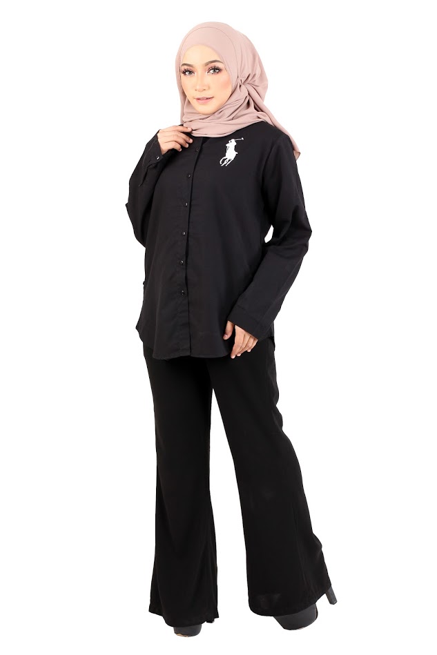 QA-362 Basic Long Sleeves Shirt Black