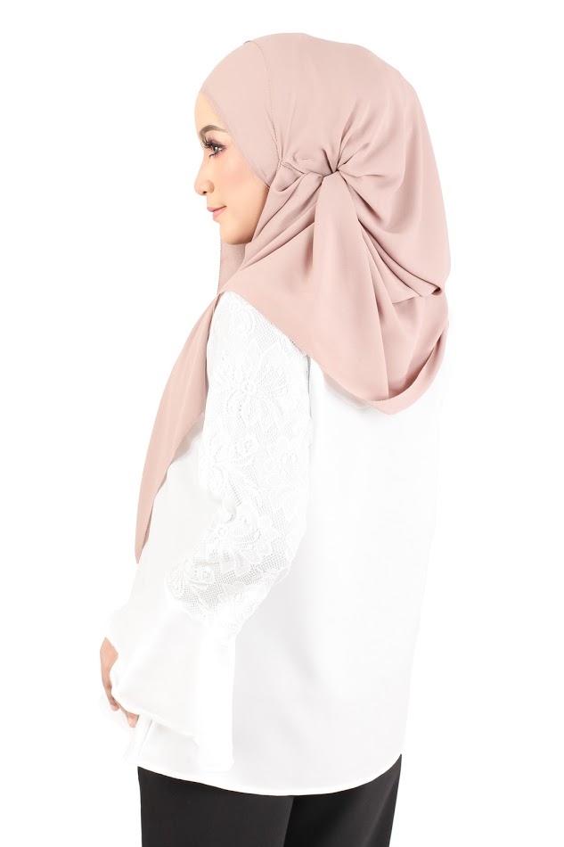 QA-366 Muslimah Flounce Sleeves Blouse White