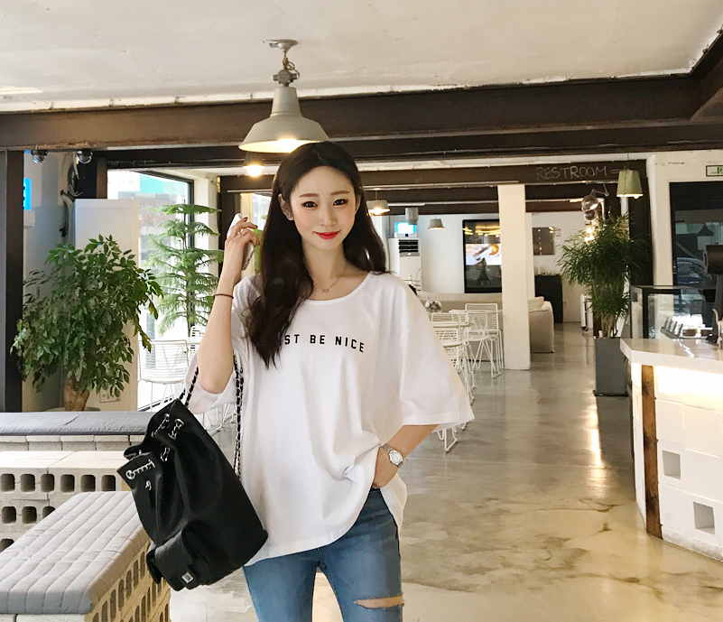 KB10043 Casual Korea Top White