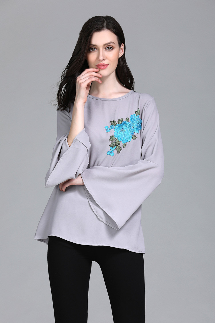 VW12242 Muslimah Top Grey